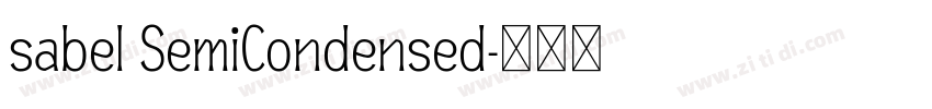 sabel SemiCondensed字体转换